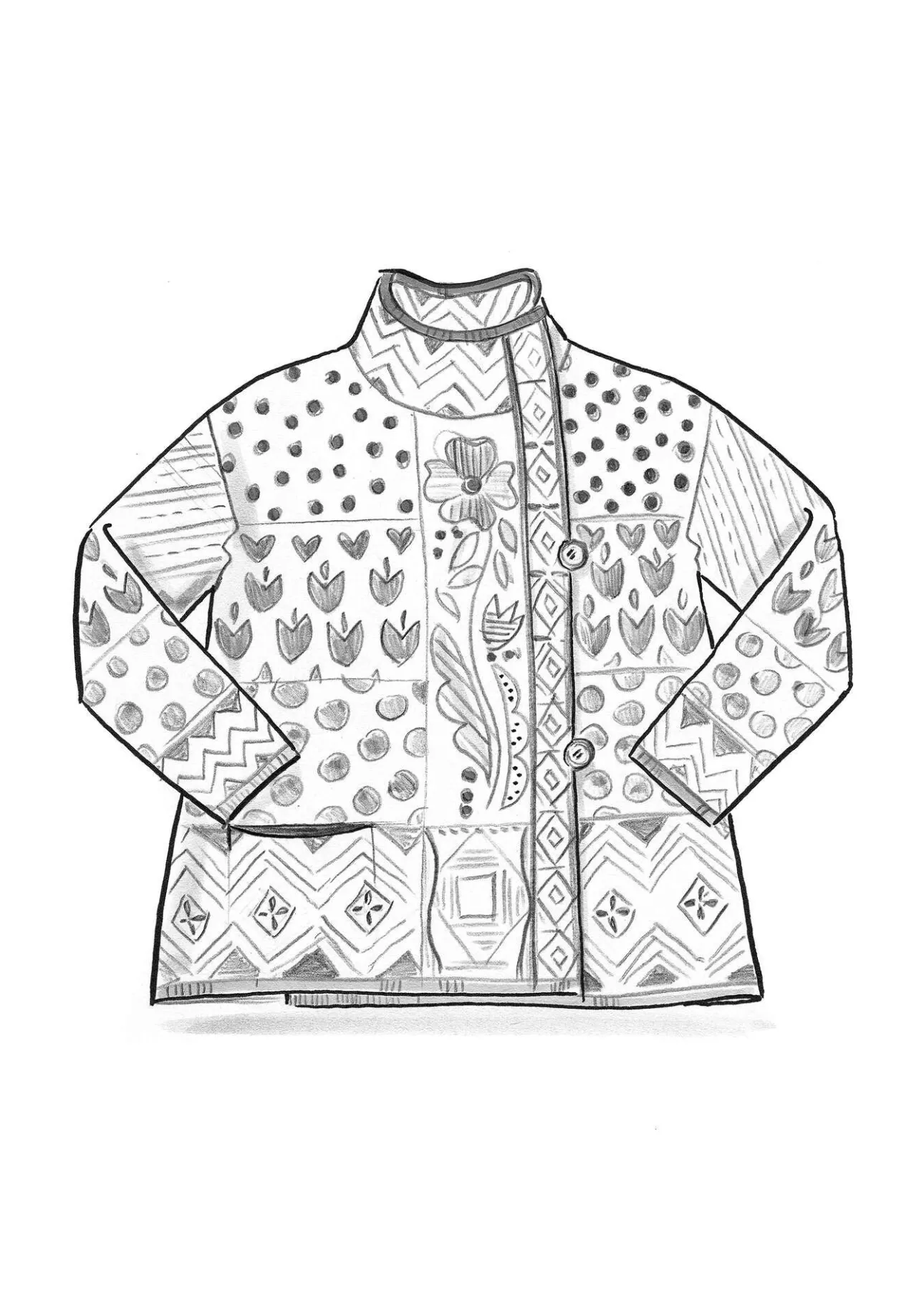 Gudrun Sjödén Strickjacke „Viktoria“ aus Baumwolle/Lammwolle> Strickjacken