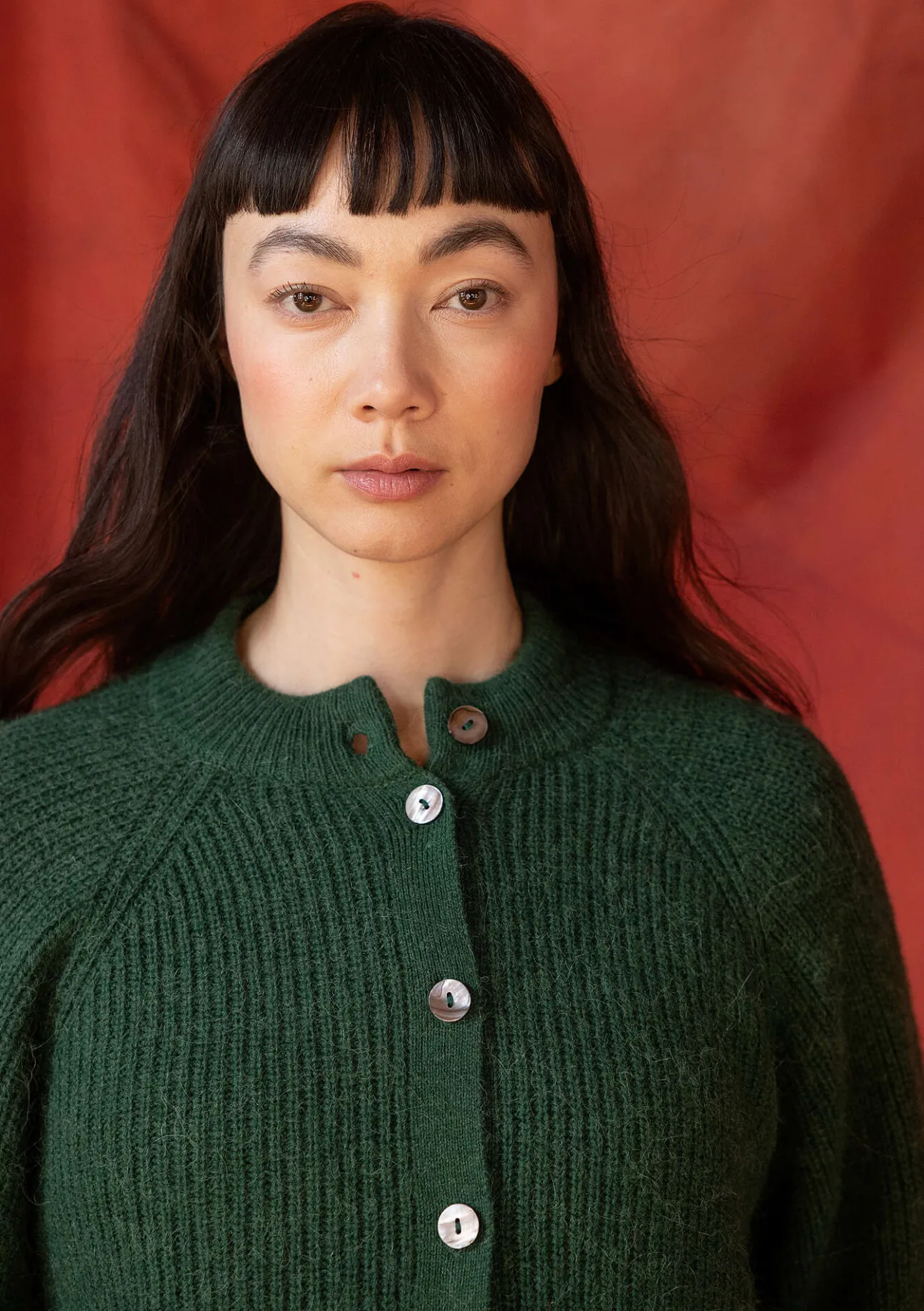 Gudrun Sjödén Strickjacke „Vinternatt“ aus Bio- und Recycling-Baumwolle/Alpakawollgemisch> Strickjacken