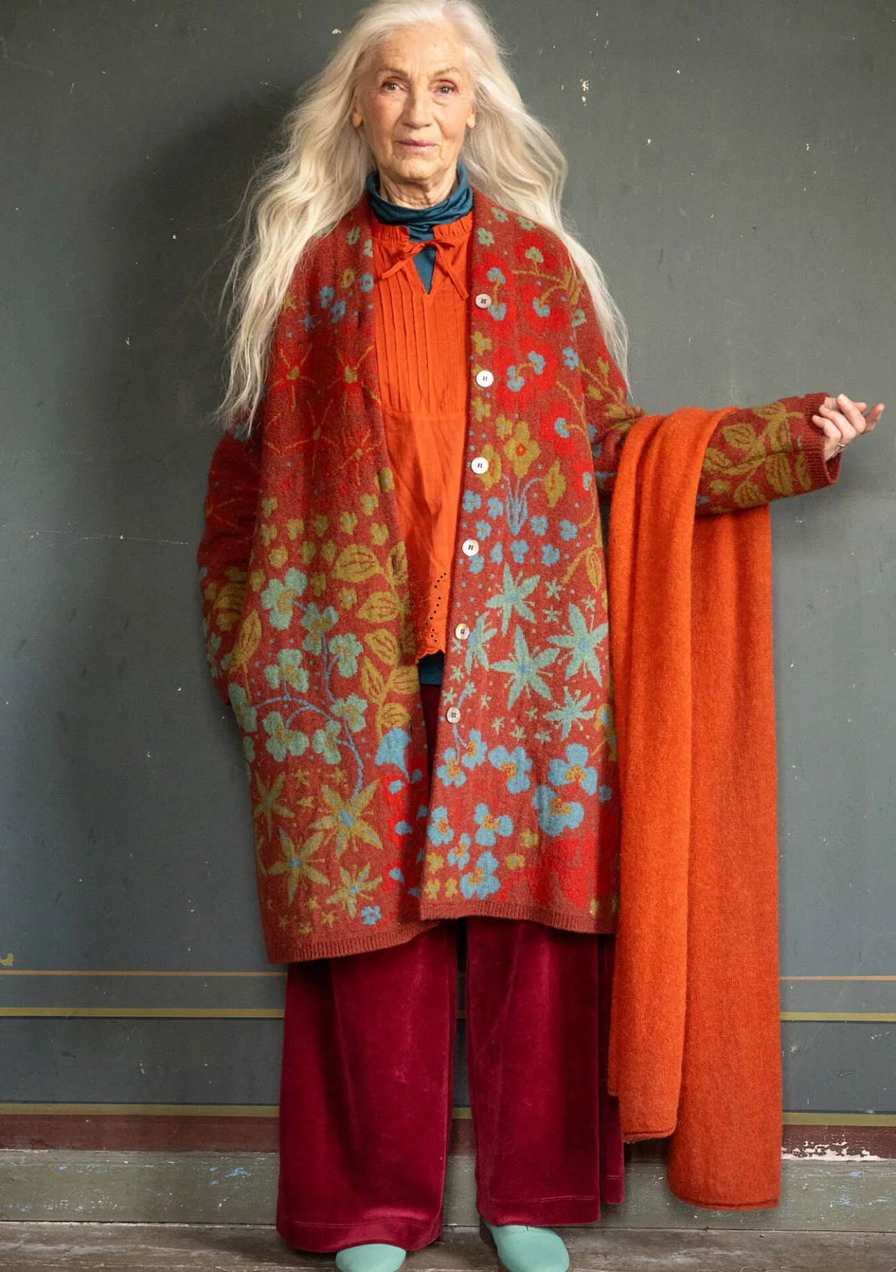 Gudrun Sjödén Strickmantel „Saga“ aus Recycling-Wolle> Jacken & Mäntel|Strickjacken