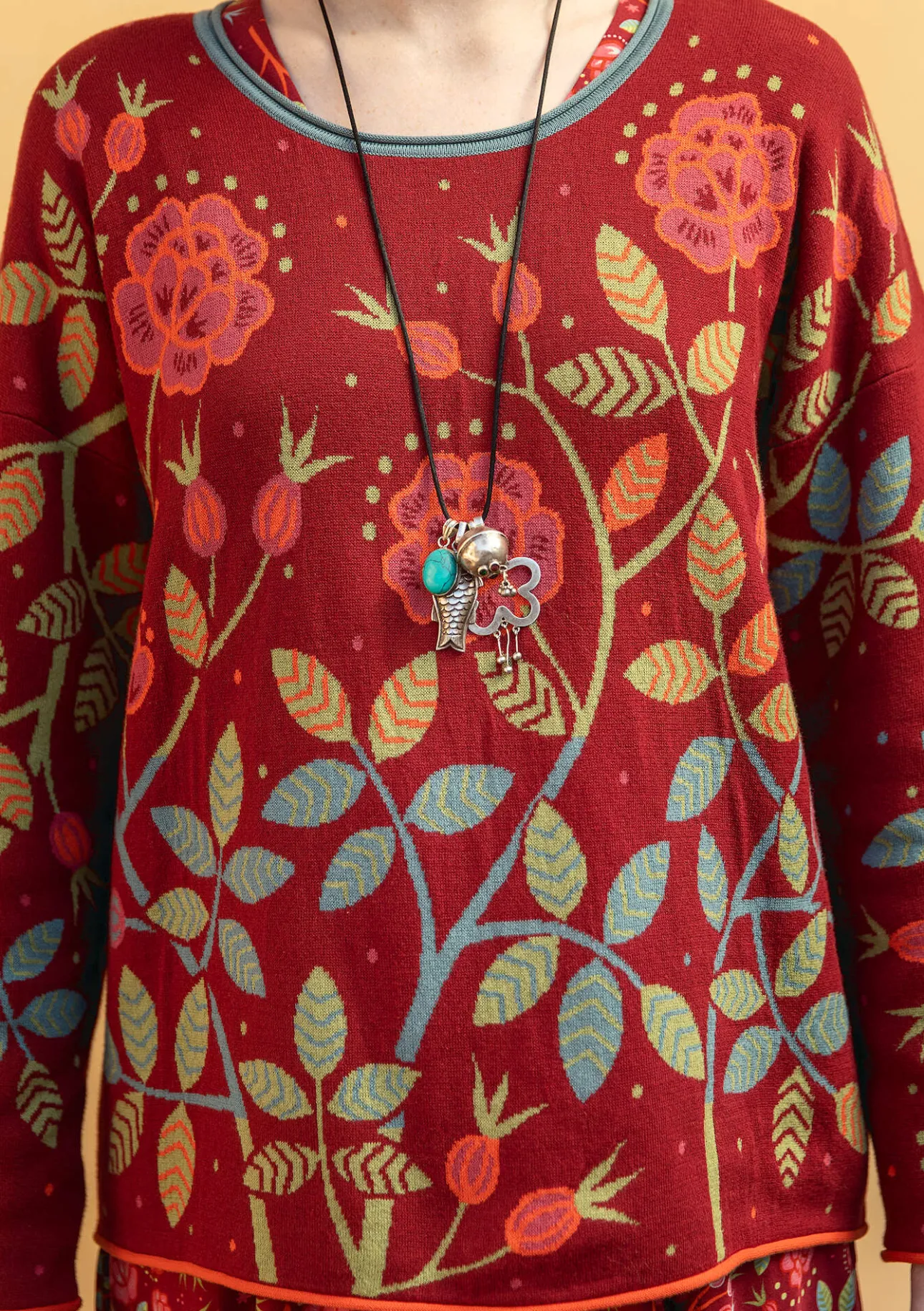 Gudrun Sjödén Strickpullover „Nyponros“ aus Bio-/Recycling-Baumwolle> Pullover & Shirts