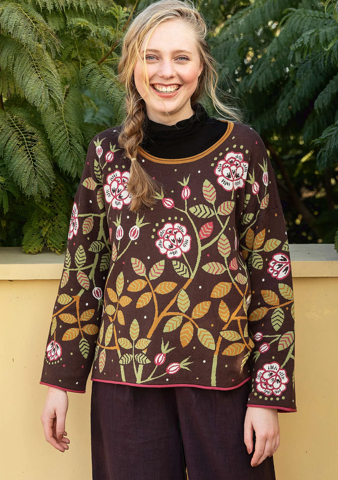 Gudrun Sjödén Strickpullover „Nyponros“ aus Bio-/Recycling-Baumwolle> Pullover & Shirts