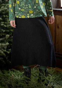 Gudrun Sjödén Strickrock „Vinternatt“ aus Bio- und Recycling-Baumwolle/Alpakawollgemisch> Röcke