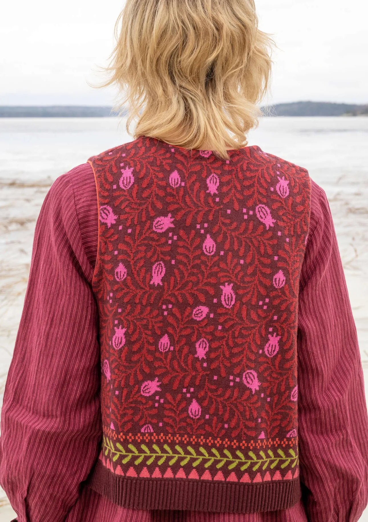 Gudrun Sjödén Strickweste „Aurora“ aus Bio- und Recycling-Baumwolle/Wolle> Westen