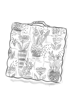 Gudrun Sjödén Stuhlkissen „Flower pots“ aus Bio-Baumwolle><noscript><img width=