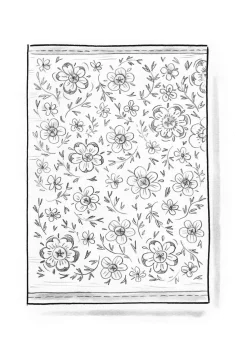Gudrun Sjödén Teppich „Desert Bloom“ aus Bio-Baumwolle><noscript><img width=