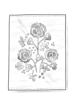 Gudrun Sjödén Teppich „Wild rose“ aus Bio-Baumwolle><noscript><img width=