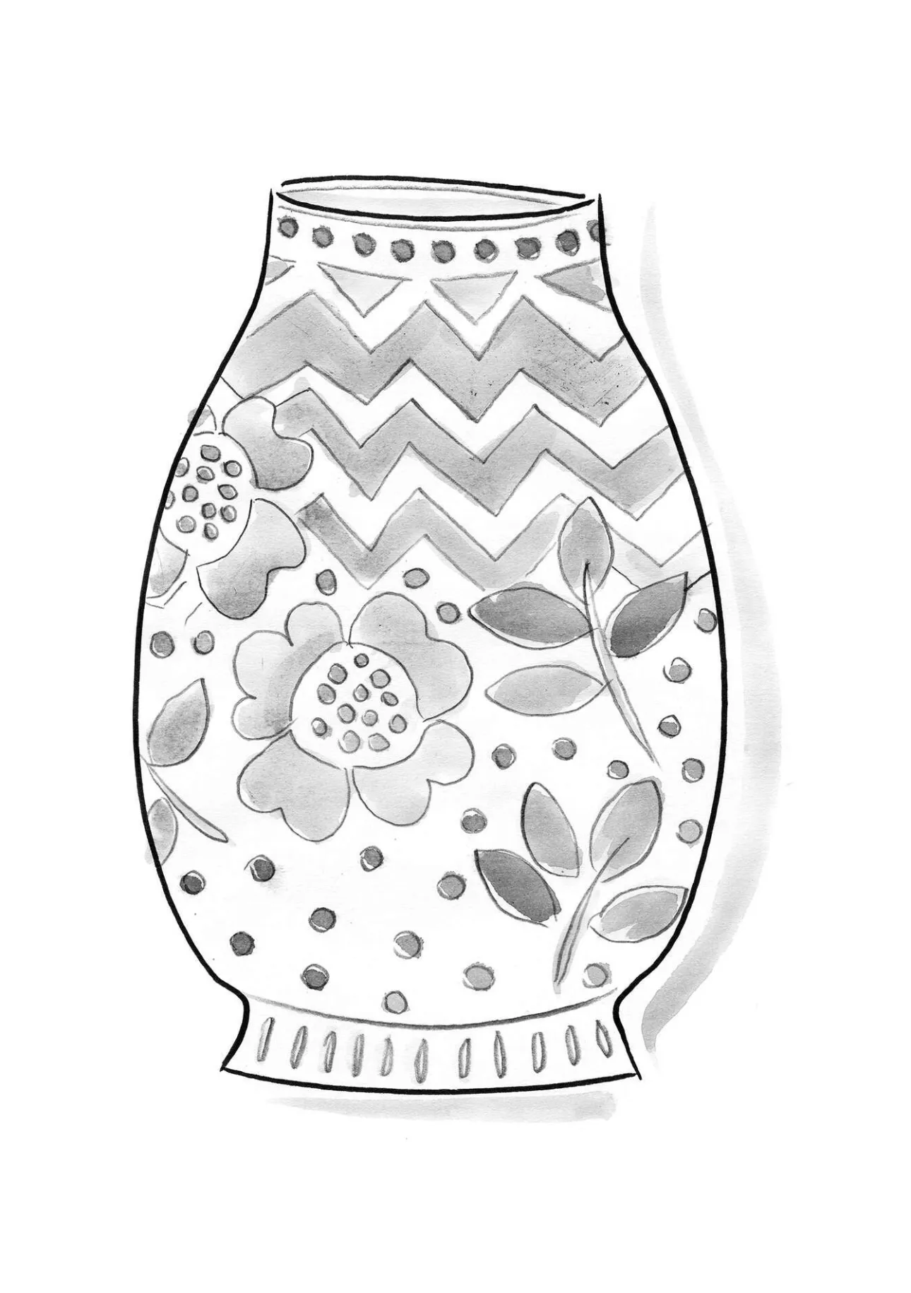 Gudrun Sjödén Vase „Wild rose“ aus Keramik> Geschirr|Dekoration & Accessoires