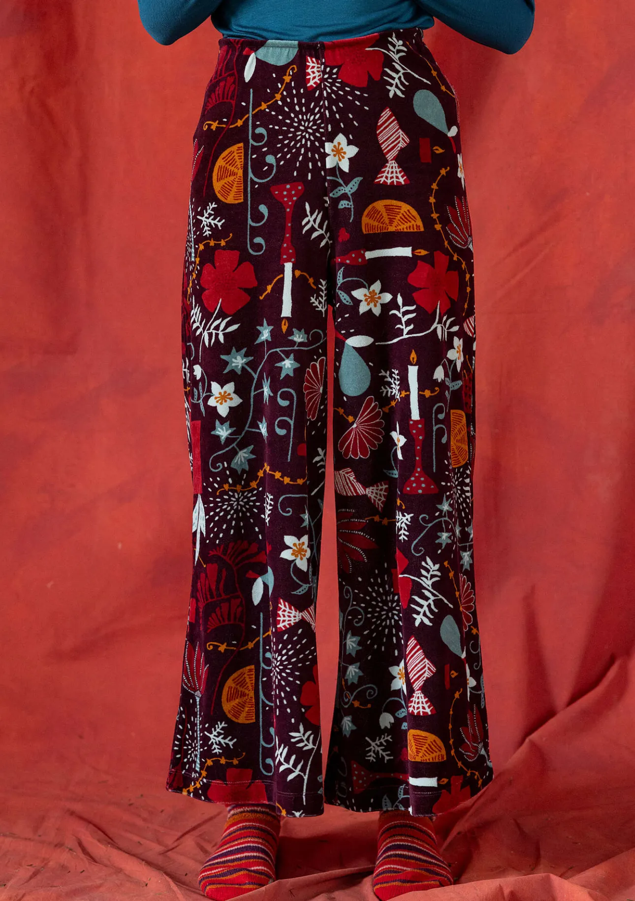 Gudrun Sjödén Velourshose „Fyrverkeri“ aus Bio-Baumwolle/Recycling-Polyester> Hosen