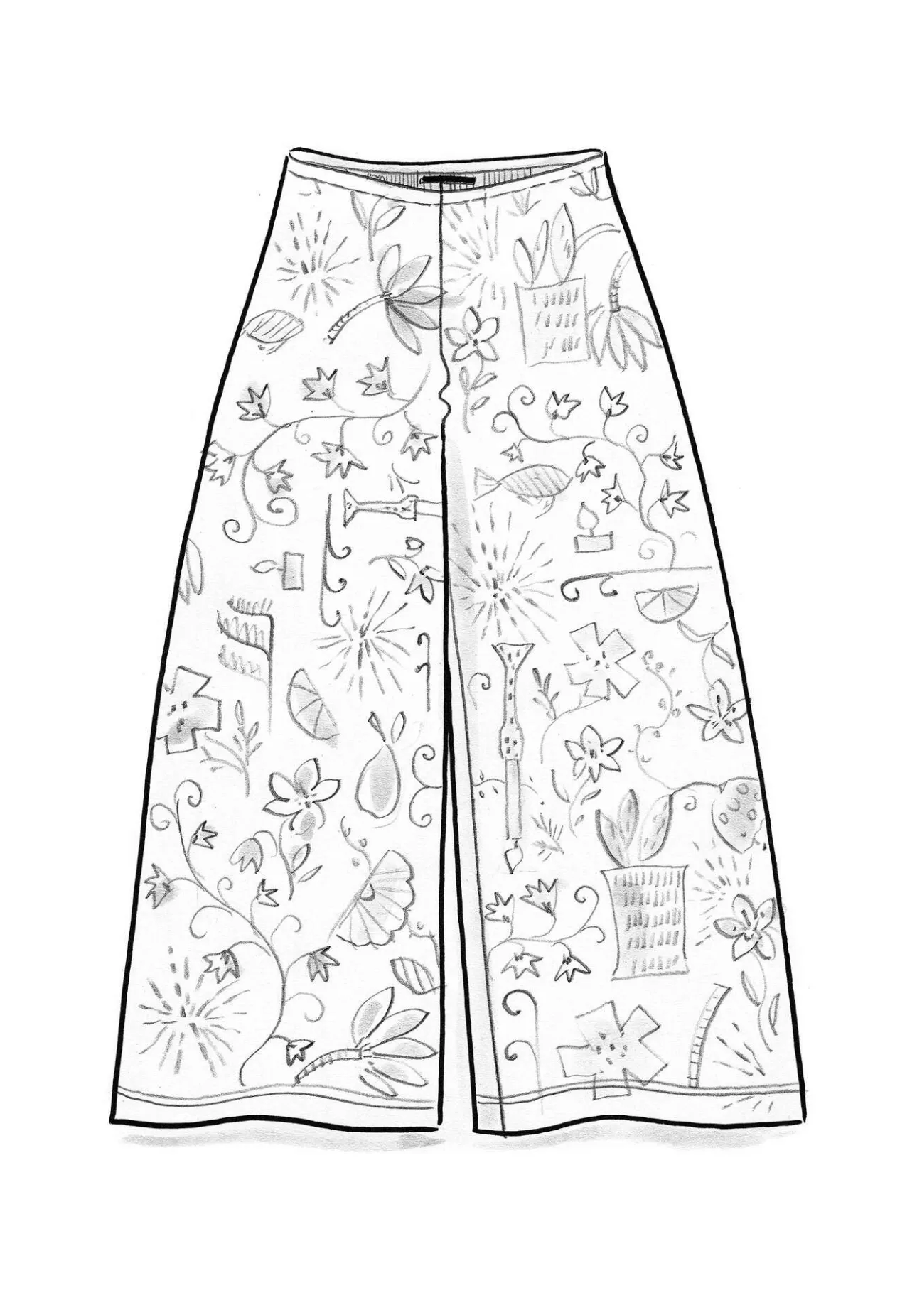 Gudrun Sjödén Velourshose „Fyrverkeri“ aus Bio-Baumwolle/Recycling-Polyester> Hosen