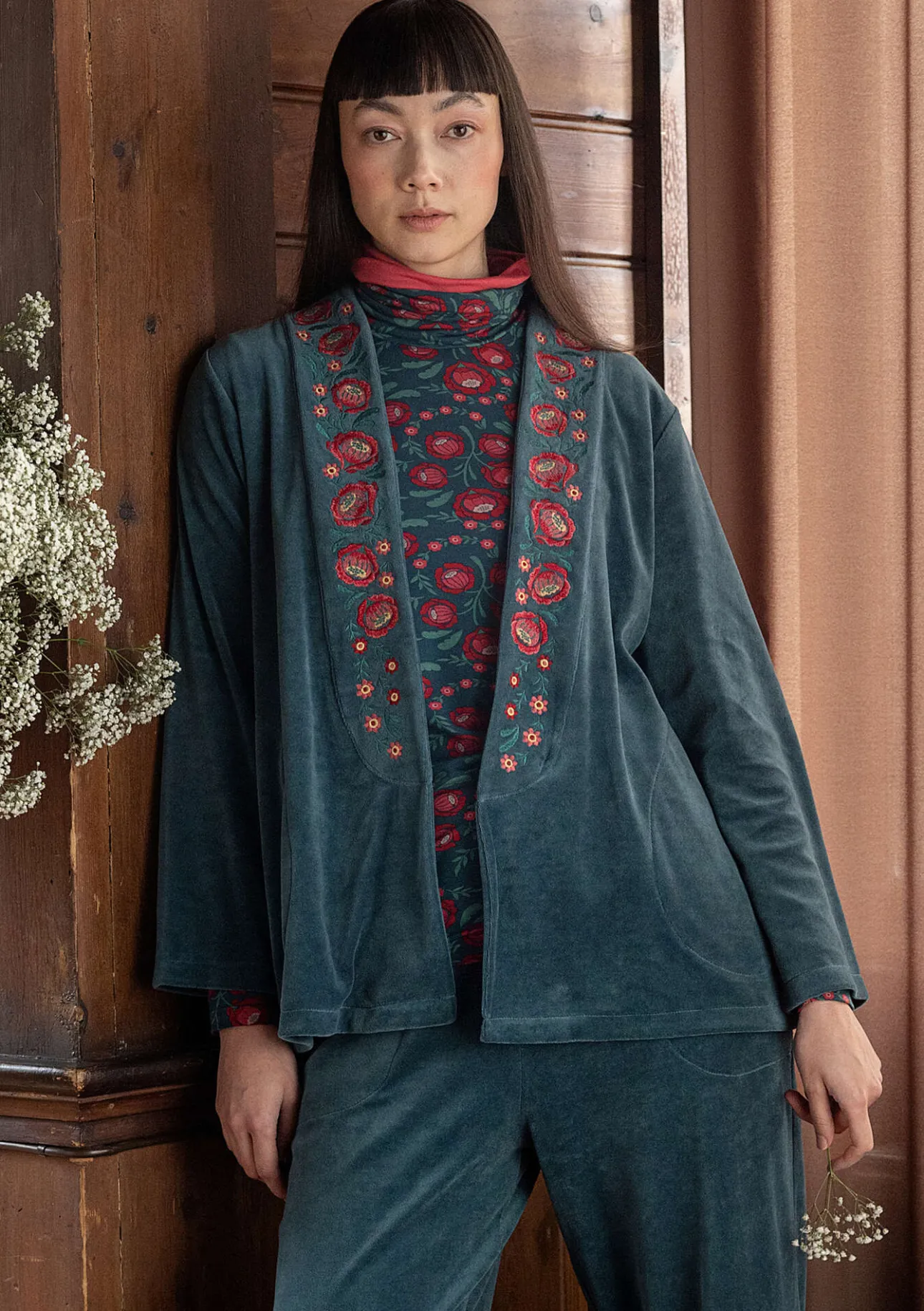 Gudrun Sjödén Veloursjacke „Nora“ aus Bio-Baumwolle/Recycling-Polyester> Strickjacken|Jacken & Mäntel