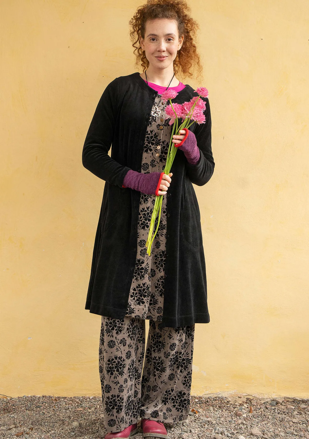 Gudrun Sjödén Velourskleid „Selma“ aus Bio-Baumwolle/Recycling-Polyester> Kleider