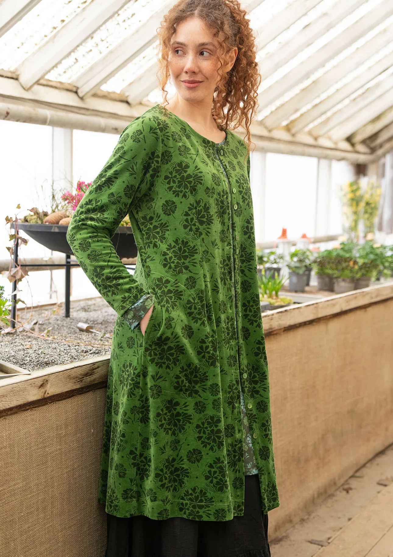 Gudrun Sjödén Velourskleid „Selma“ aus Bio-Baumwolle/Recycling-Polyester> Kleider