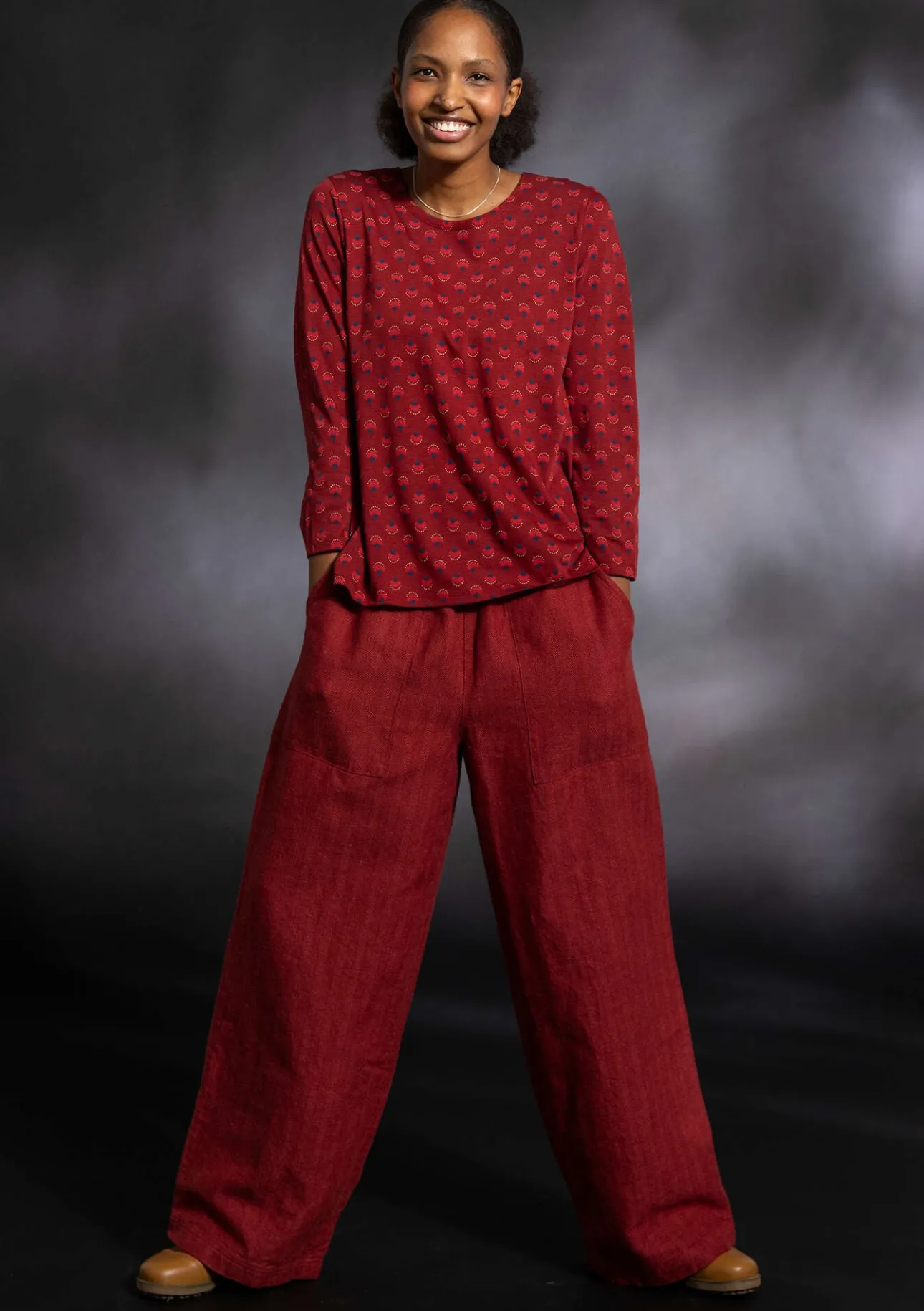 Gudrun Sjödén Webhose „Woodland“ aus Bio-Baumwolle/Leinen> Hosen