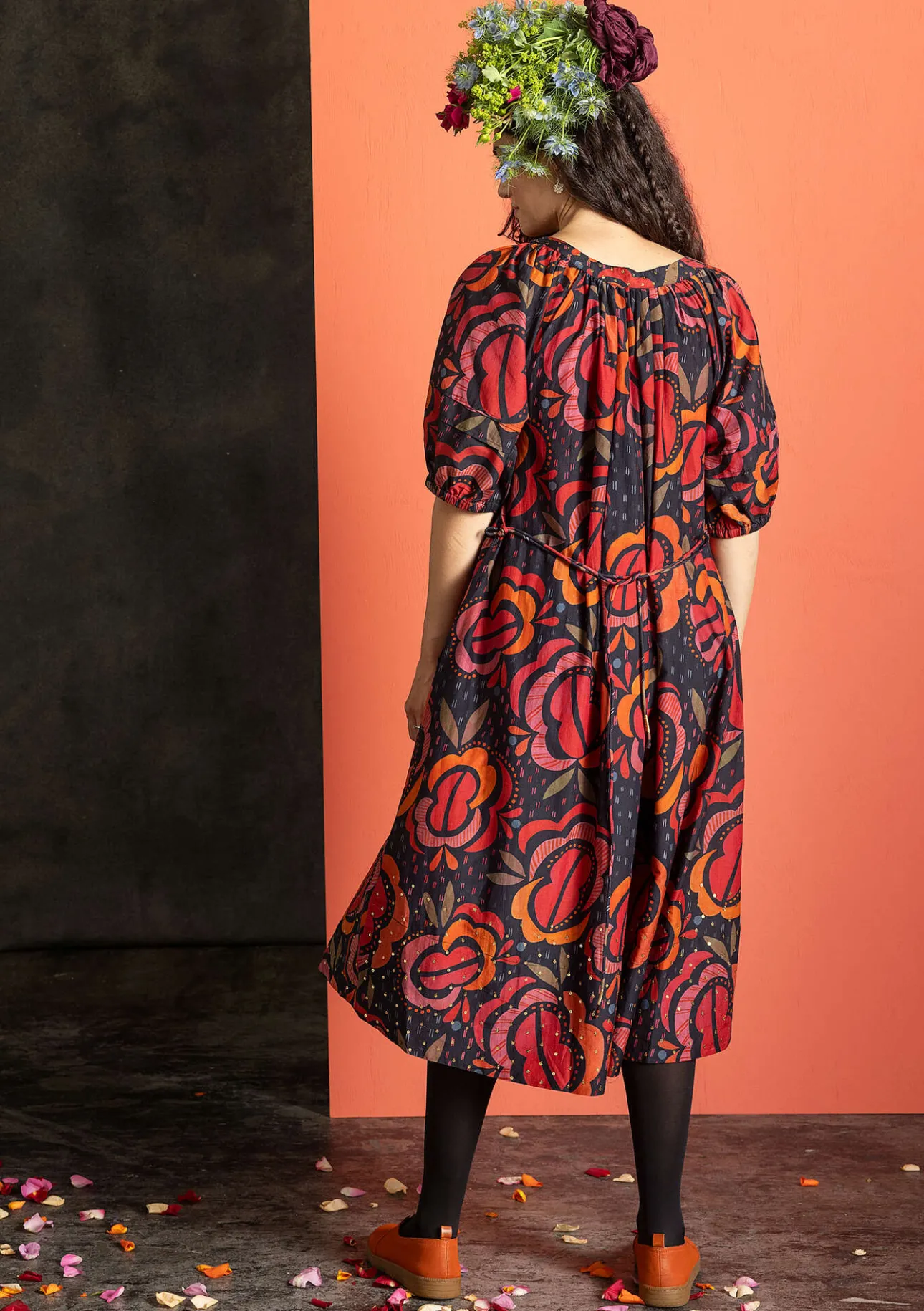 Gudrun Sjödén Webkleid „Great Rose“ aus Bio-Baumwolle/Seide> Kleider