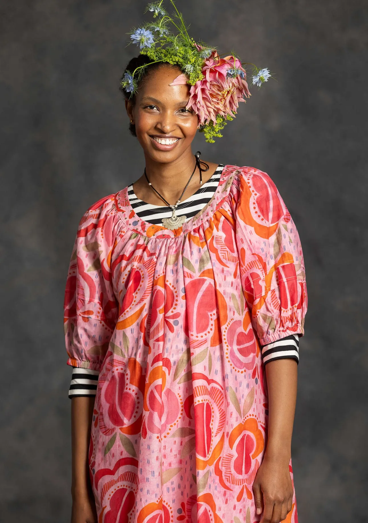 Gudrun Sjödén Webkleid „Great Rose“ aus Bio-Baumwolle/Seide> Kleider