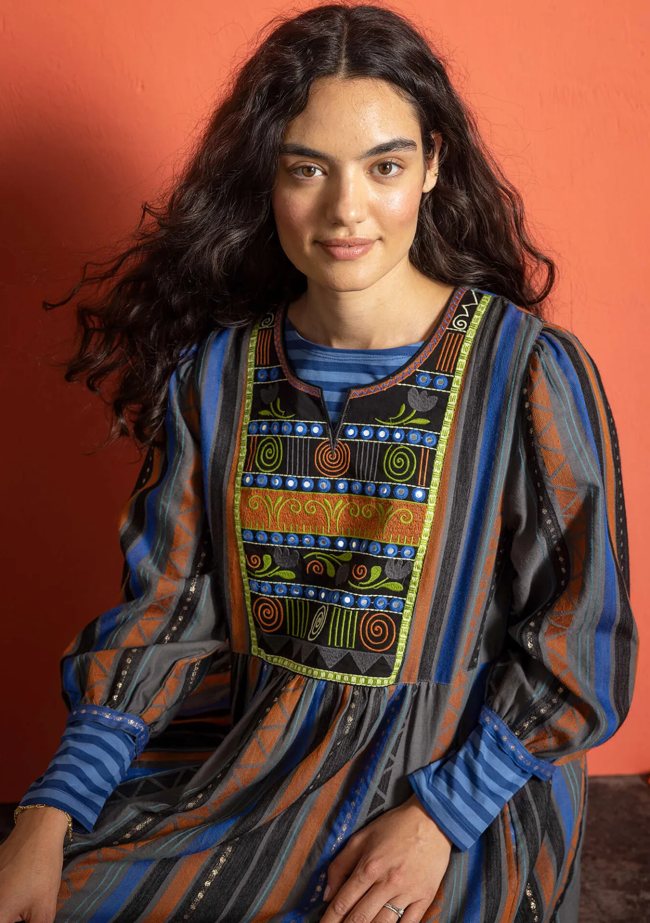 Gudrun Sjödén Webkleid „Jaipur“ aus Wolle/Baumwolle> Kleider