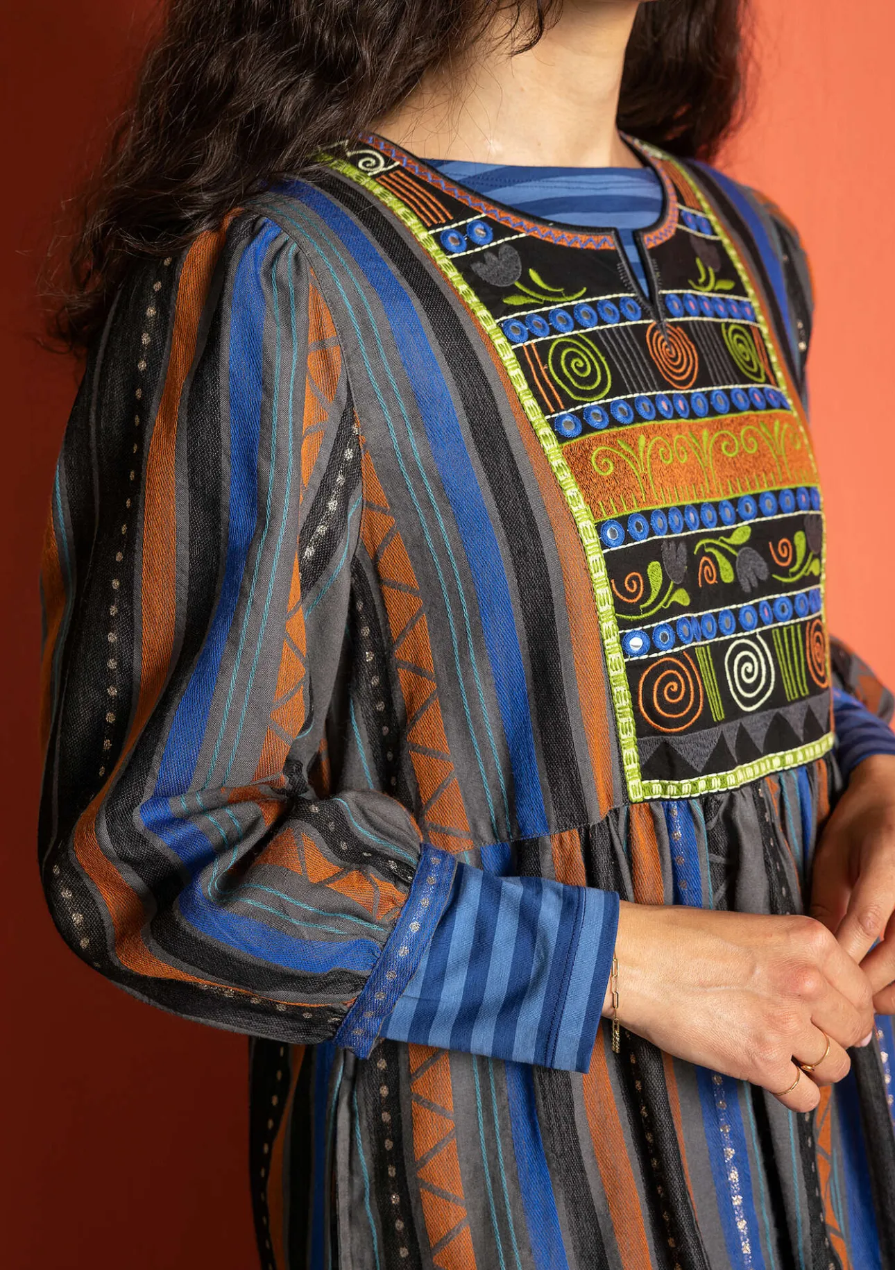 Gudrun Sjödén Webkleid „Jaipur“ aus Wolle/Baumwolle> Kleider