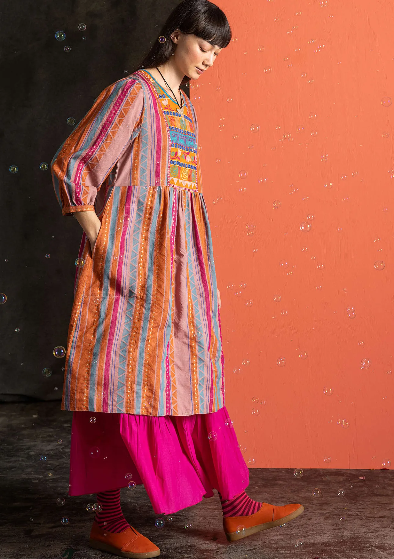 Gudrun Sjödén Webkleid „Jaipur“ aus Wolle/Baumwolle> Kleider
