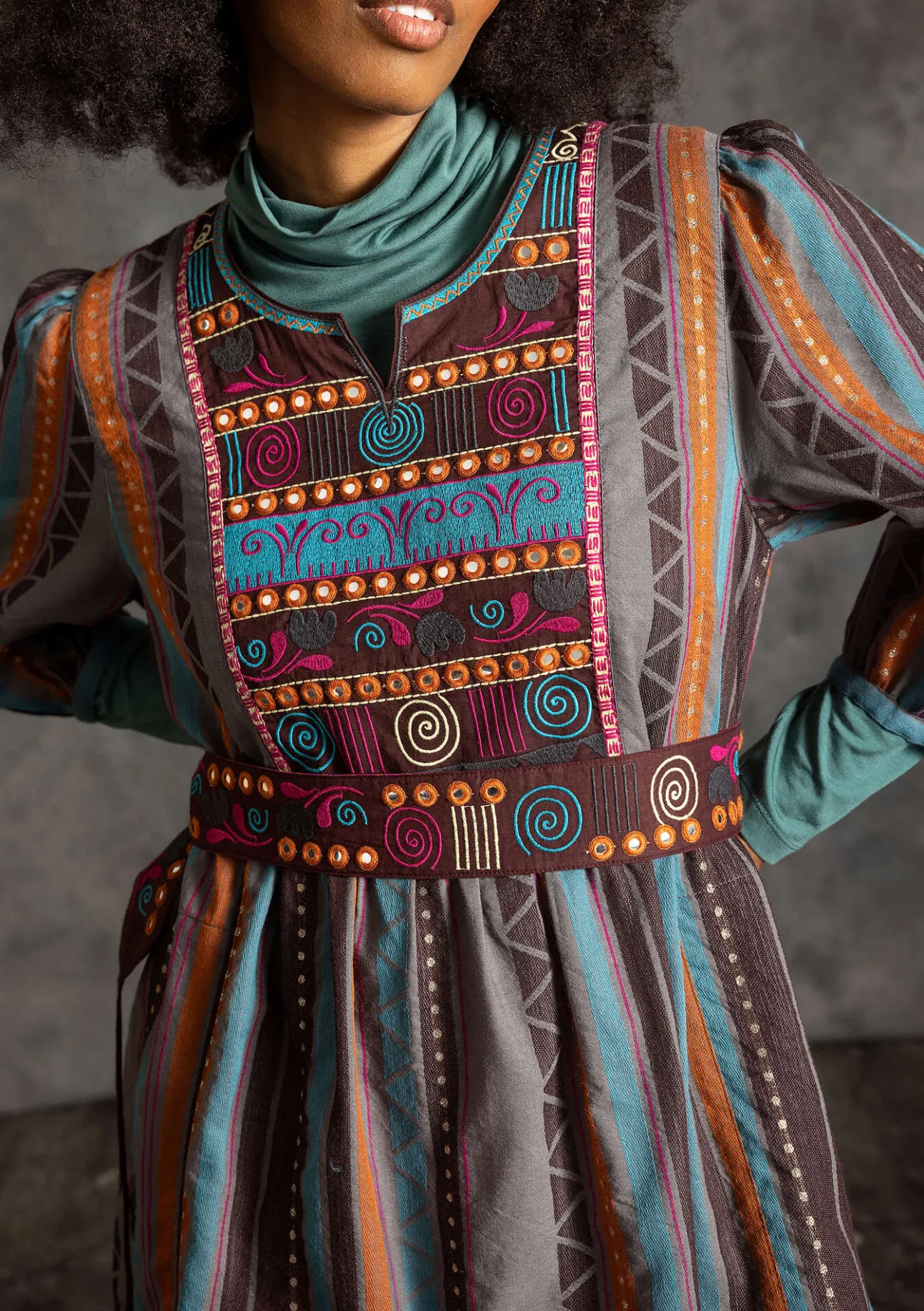 Gudrun Sjödén Webkleid „Jaipur“ aus Wolle/Baumwolle> Kleider