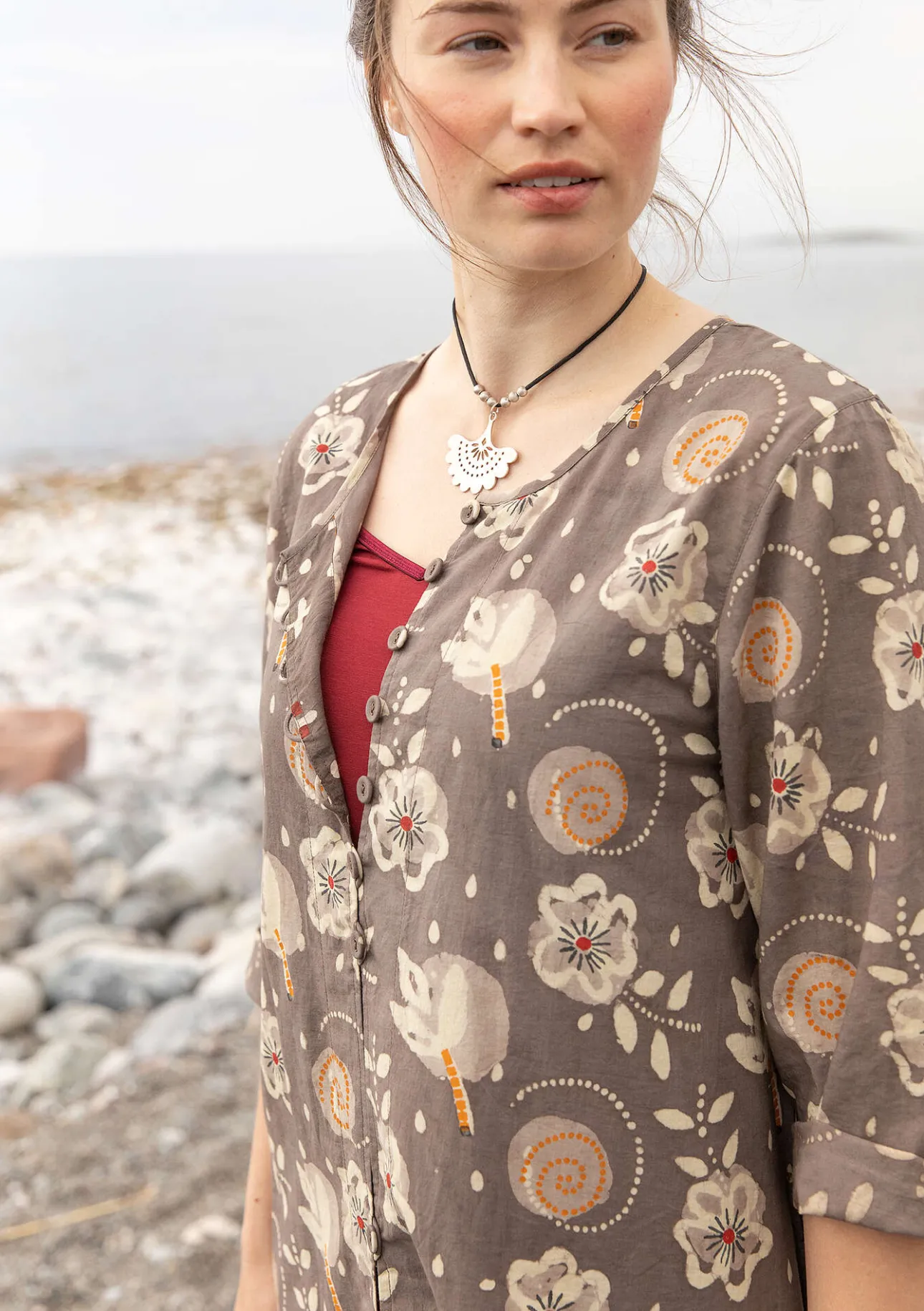 Gudrun Sjödén Webkleid „Kamala“ aus Bio-Baumwolle> Kleider