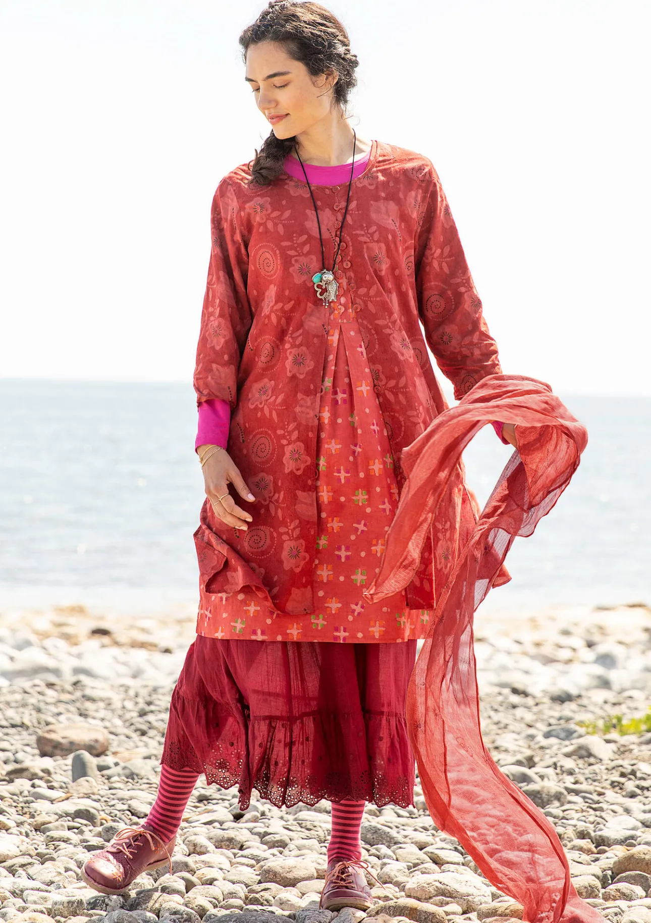 Gudrun Sjödén Webkleid „Kamala“ aus Bio-Baumwolle> Kleider