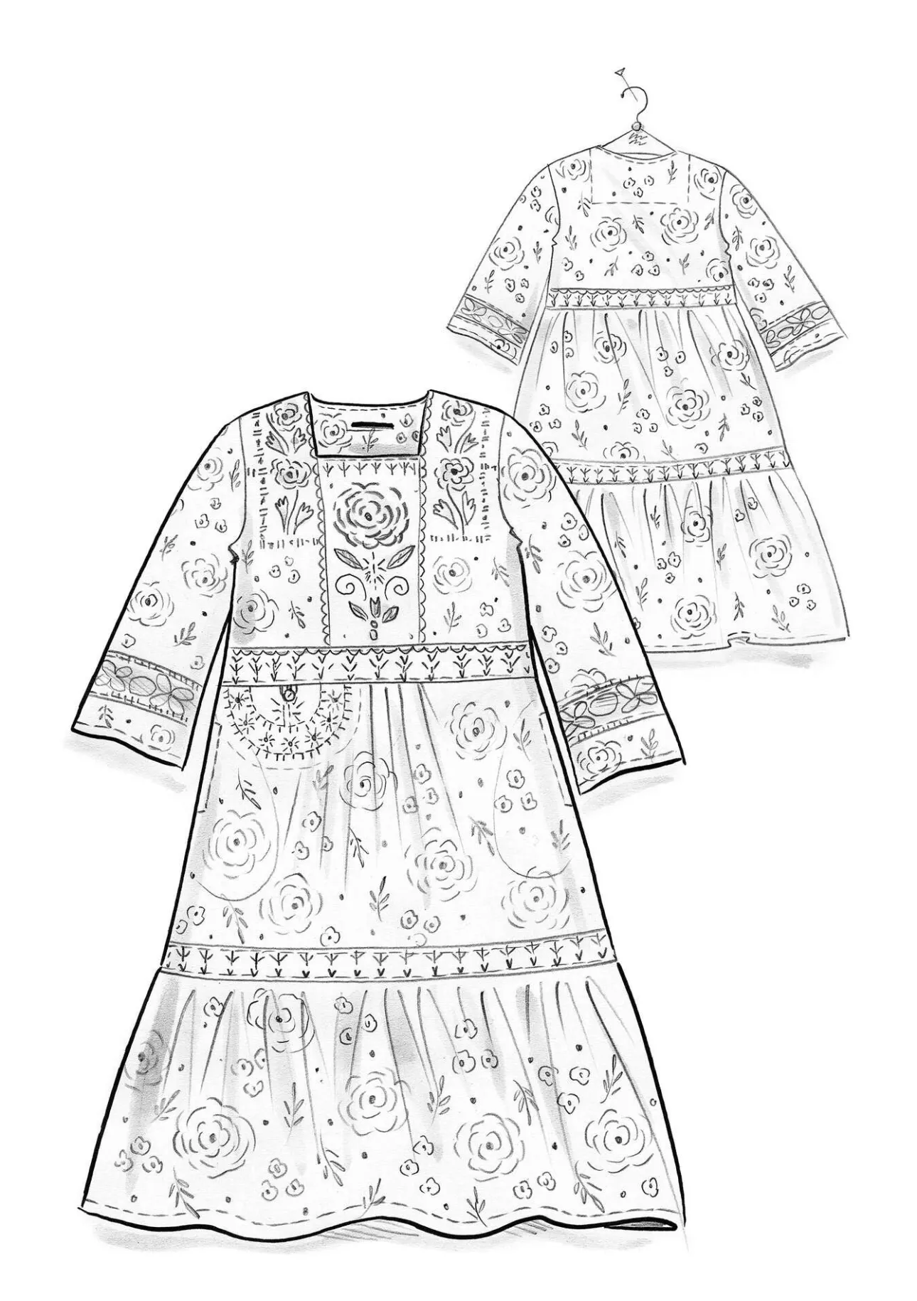 Gudrun Sjödén Webkleid „Kamelia“ aus Bio-Baumwolle/Seide> Kleider