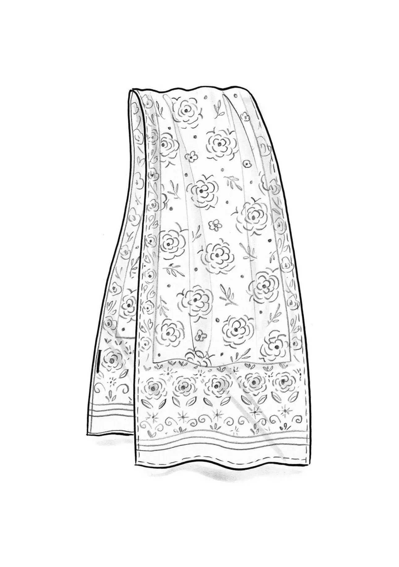 Gudrun Sjödén Webschal „Kamelia“ aus Bio-Baumwolle/Seide> Accessoires